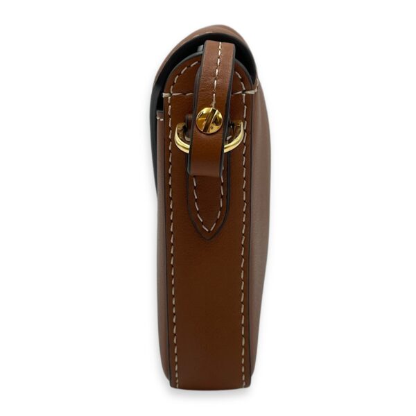 Mini Brown Crossbody Bag , Gold hardware - Image 5