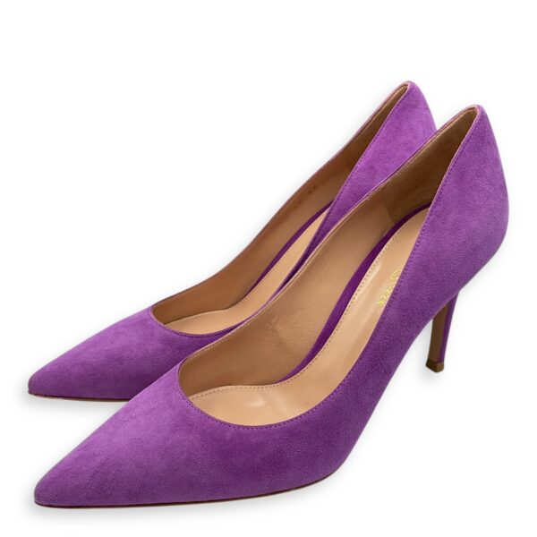 Suede 37.5 Purple Pumps - Image 3