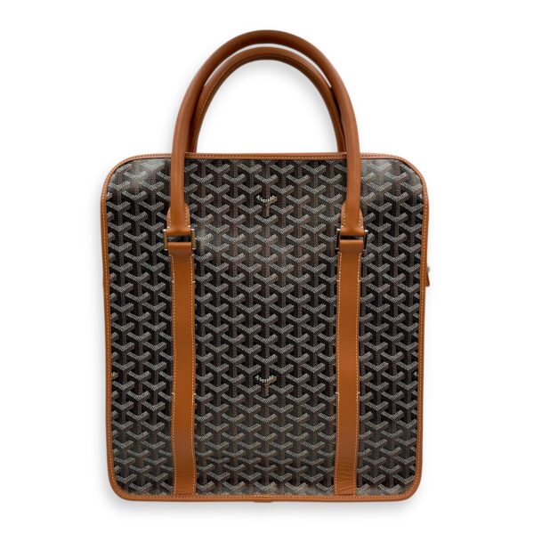 Goyardine Bourgogne Brown Tote Bag in Canvas, Silver hardware - Image 3
