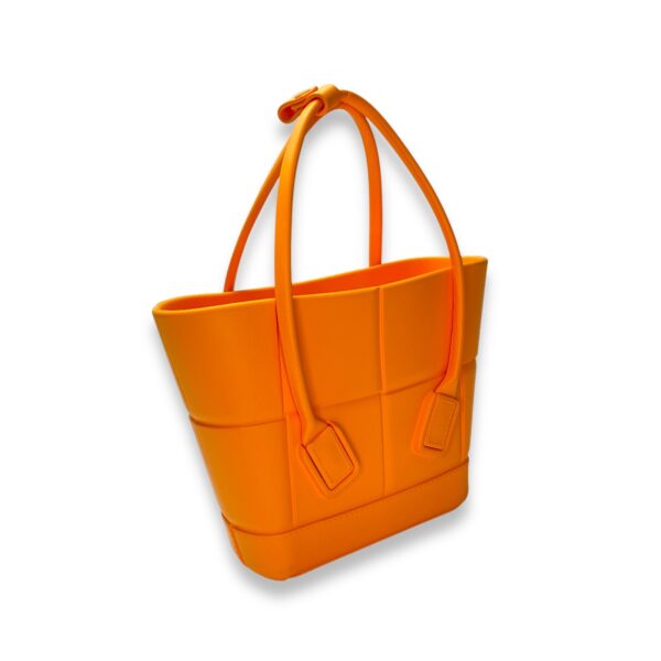 Arco Small Orange Top Handle Bag in Rubber - Image 5