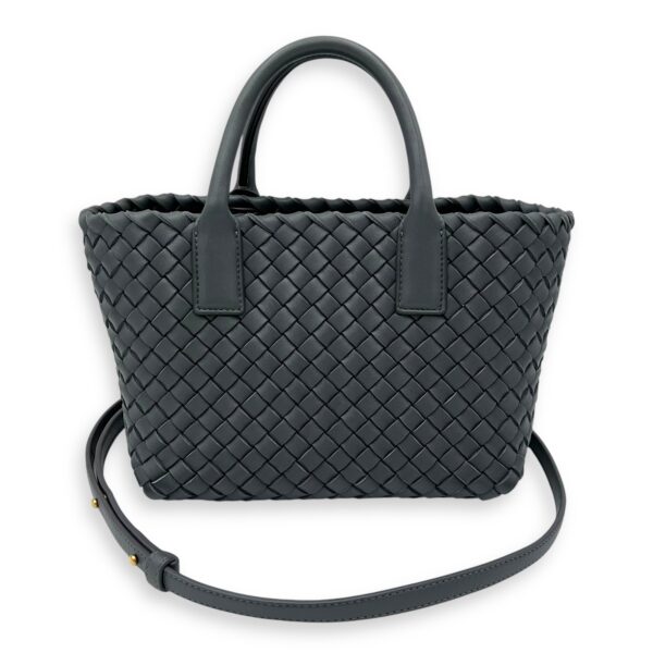 Cabat Top Handle Bag Grey in Lambskin, Silver hardware - Image 9