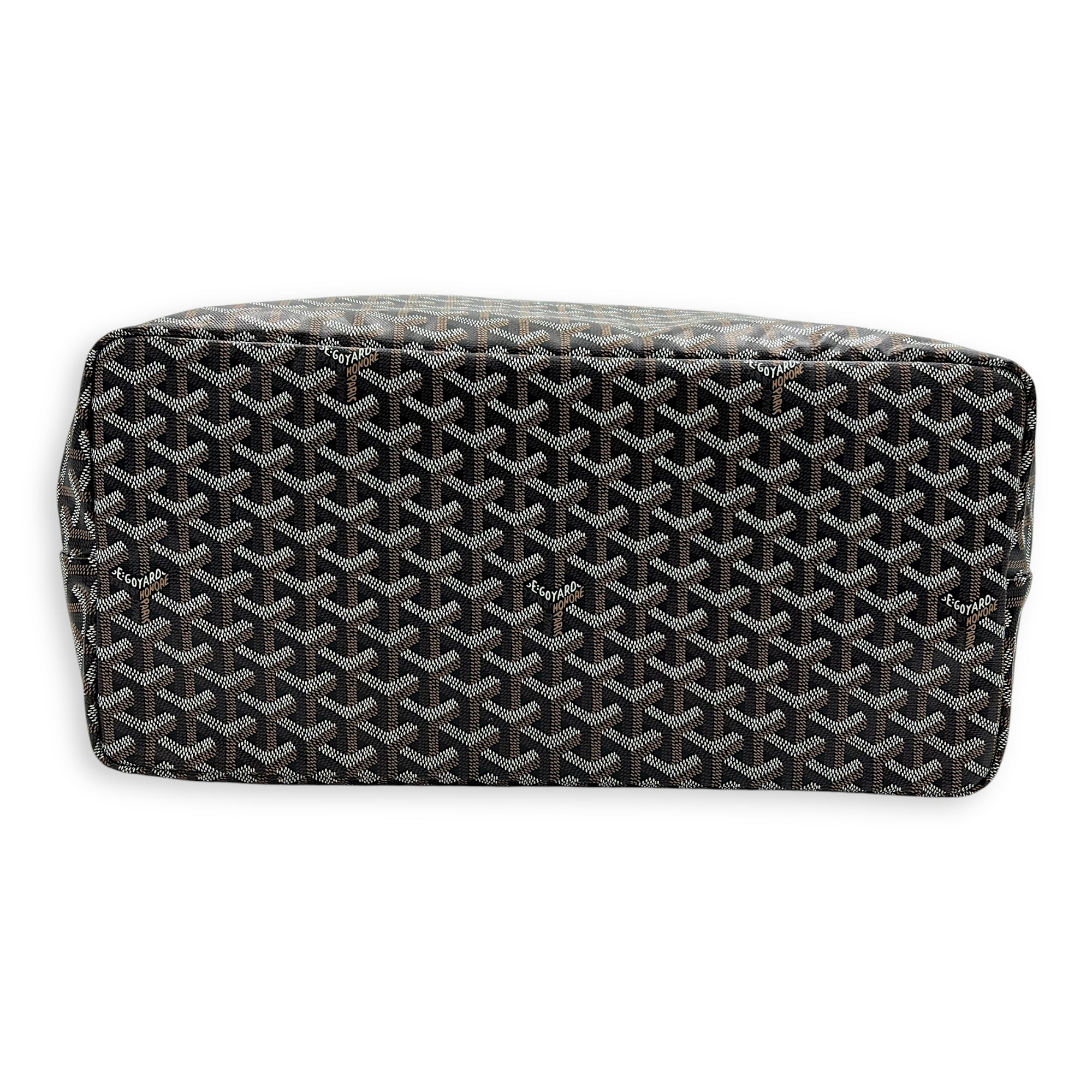 Saint Louis Tote Bag GM Black in Monogram Coated Canvas, Silver hardware - Image 6