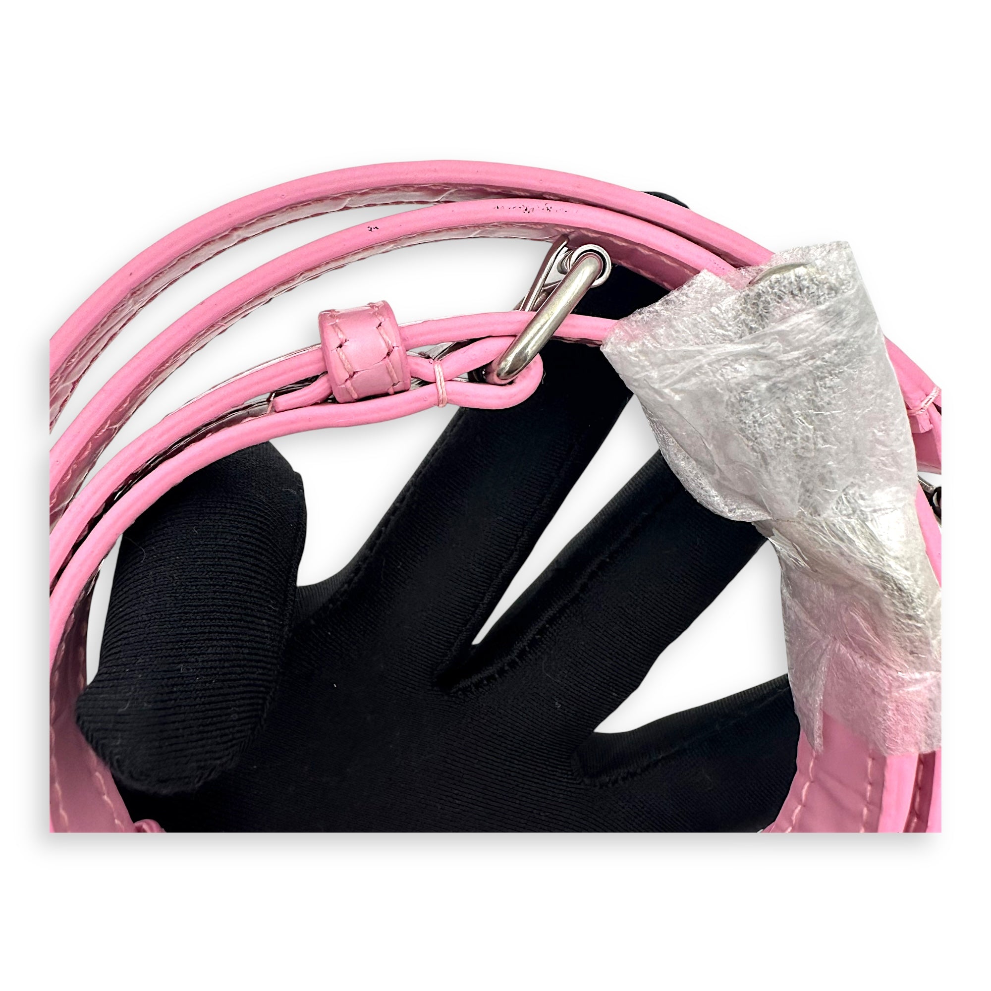 Ville Top Handle Bag Pink in Calfskin, Silver hardware - Image 14