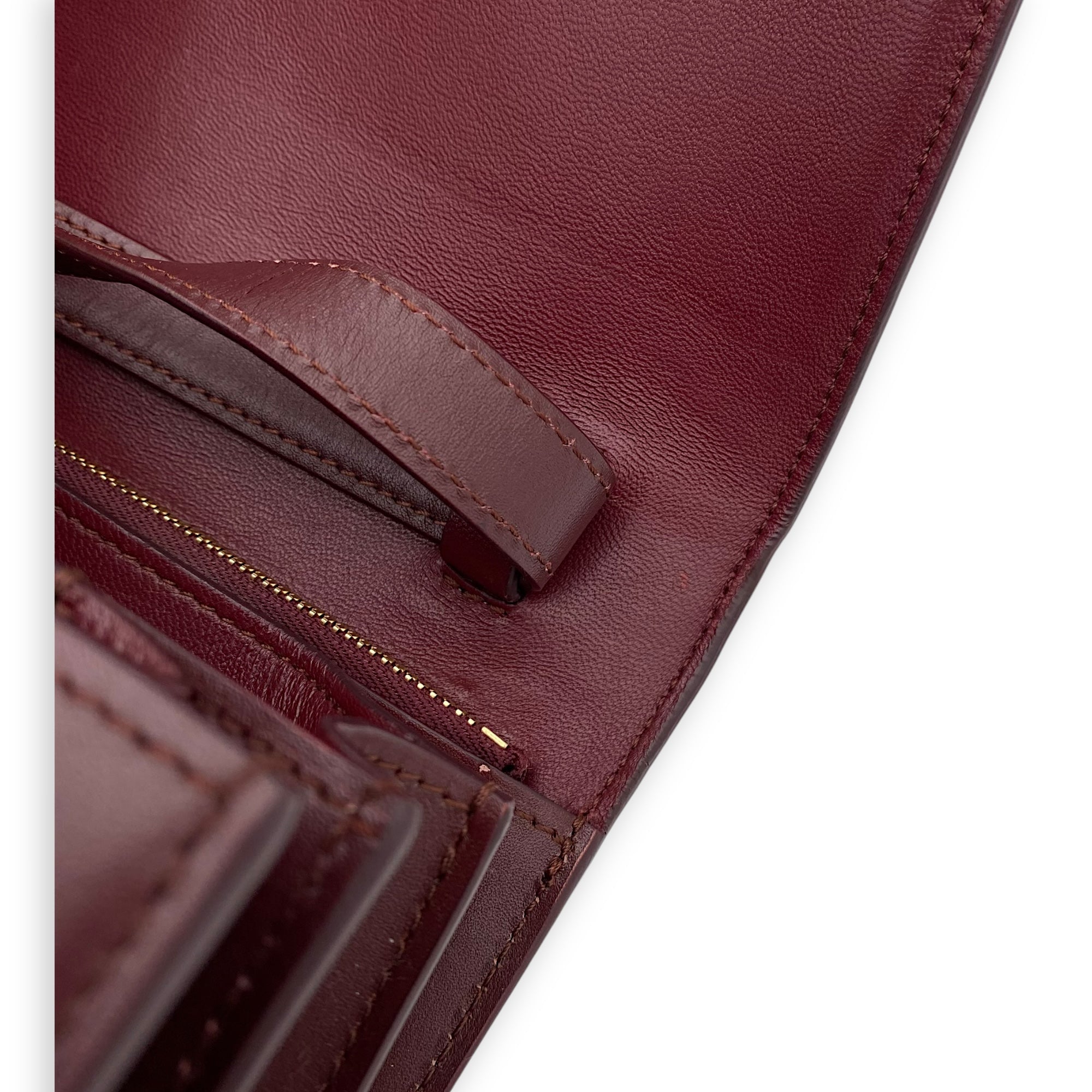 Box Medium Red Shoulder Bag in Calfskin, Brushed Gold hardware - Image 9