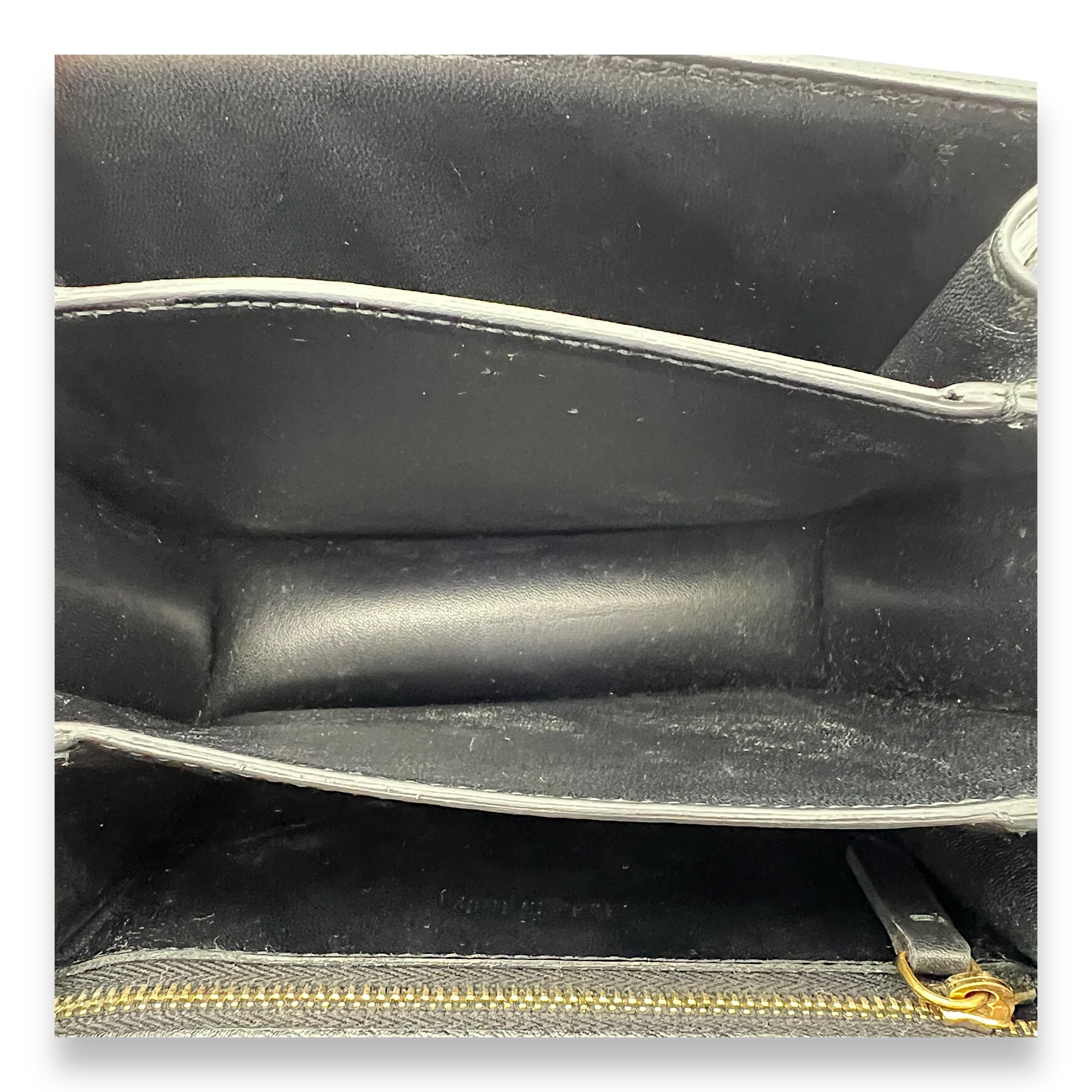 Box Shoulder Bag Mini Black in Calfskin, Gold hardware - Image 12