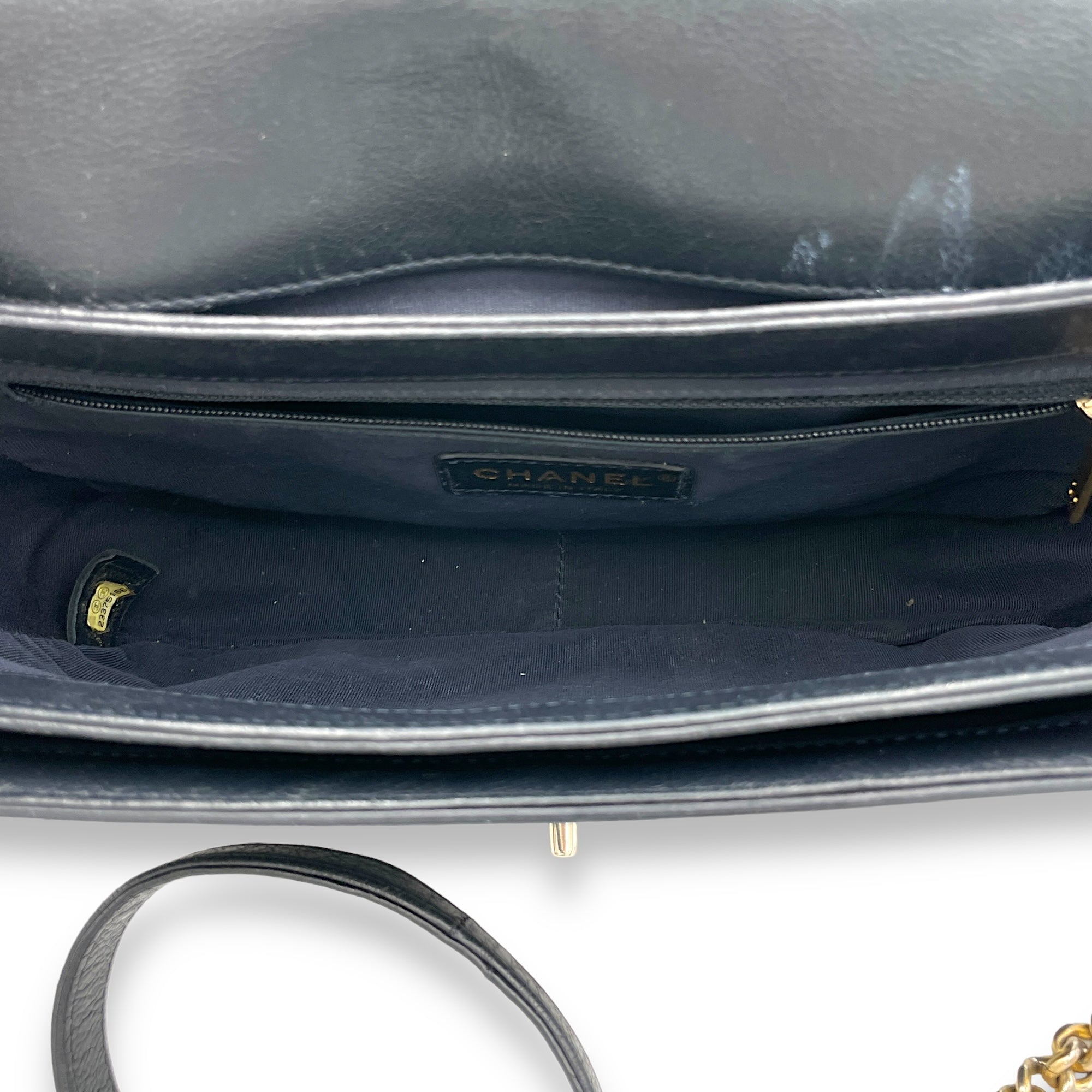 Classic Crossbody Bag Black in Calfskin, Gold hardware - Image 12