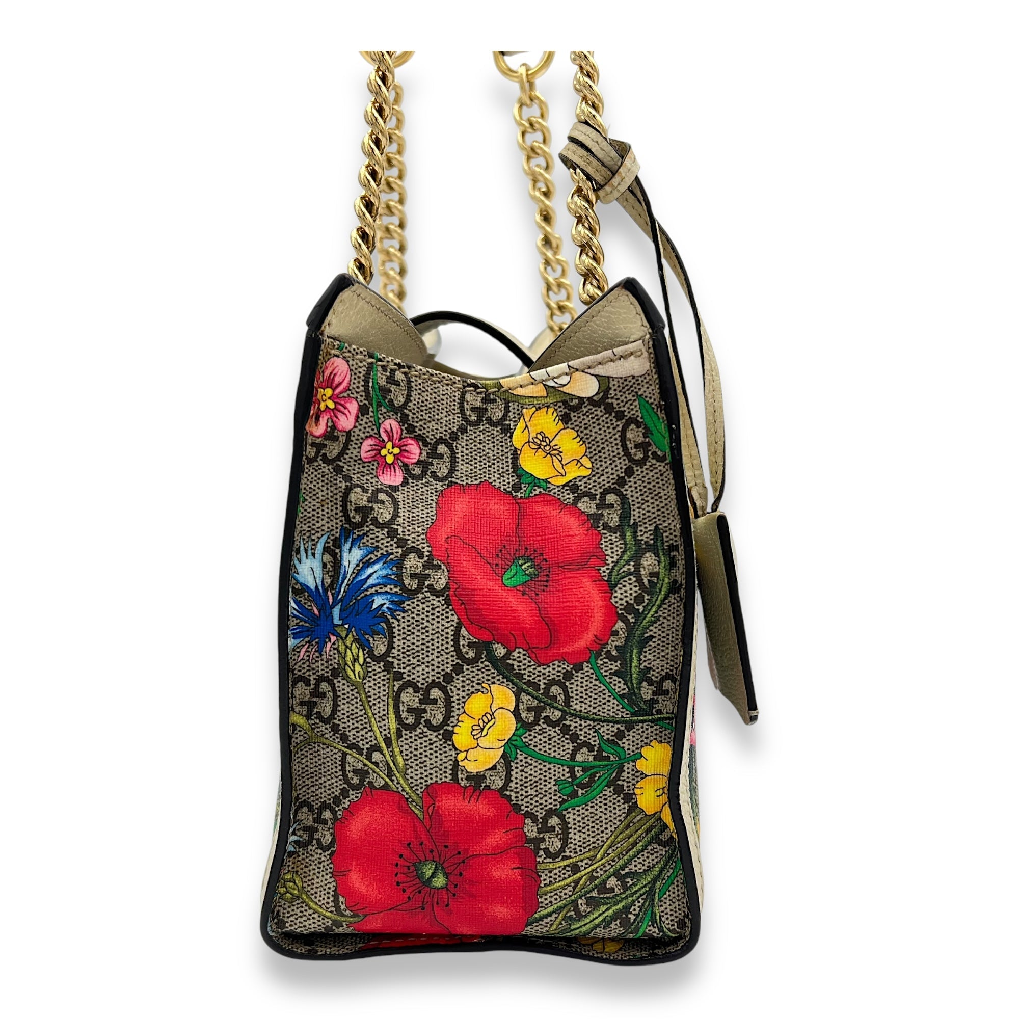 GG Supreme Top Handle Bag Small Beige in Canvas, Gold hardware - Image 4