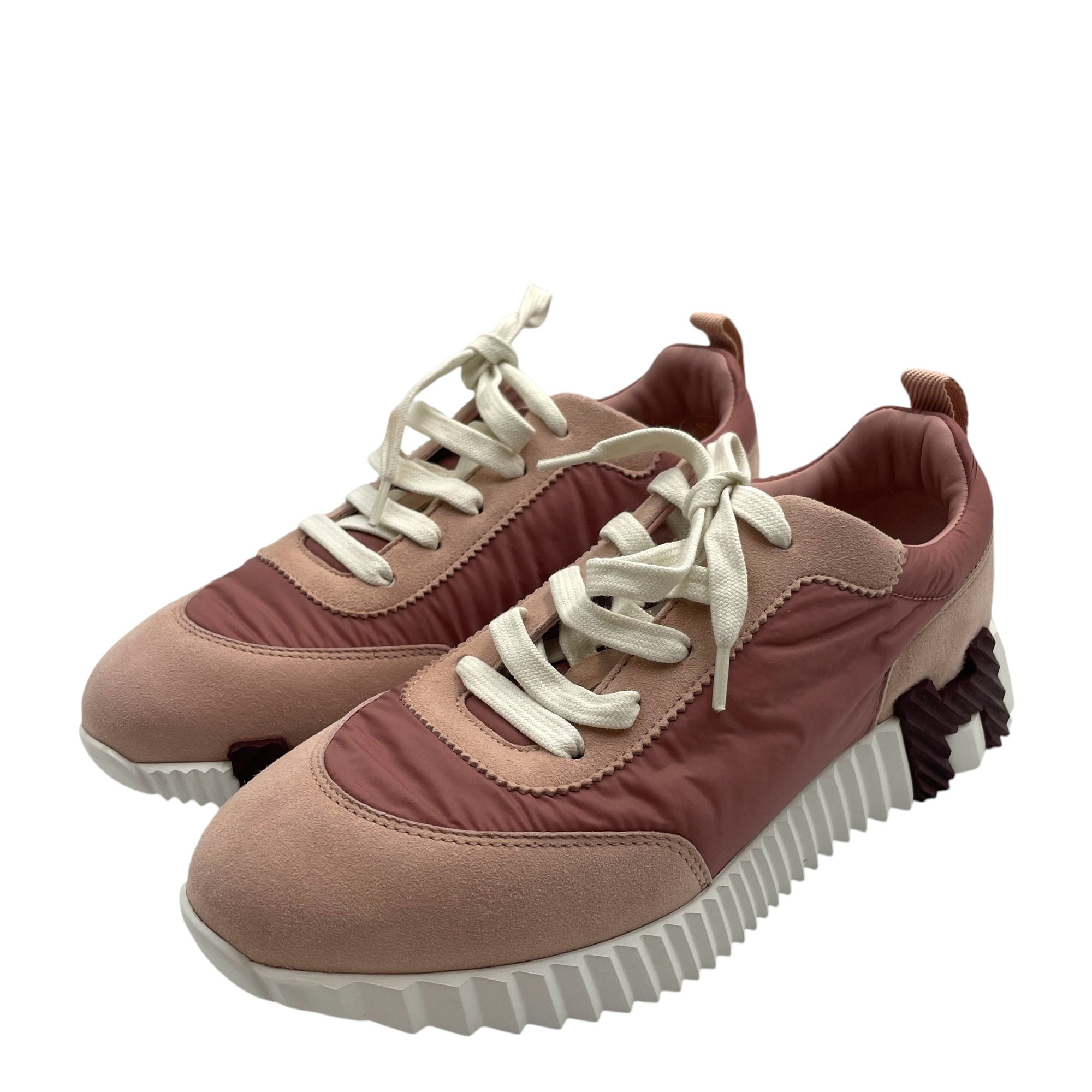 Bouncing 37 Rose Opaline Sneakers in Chevre Velours - Image 3