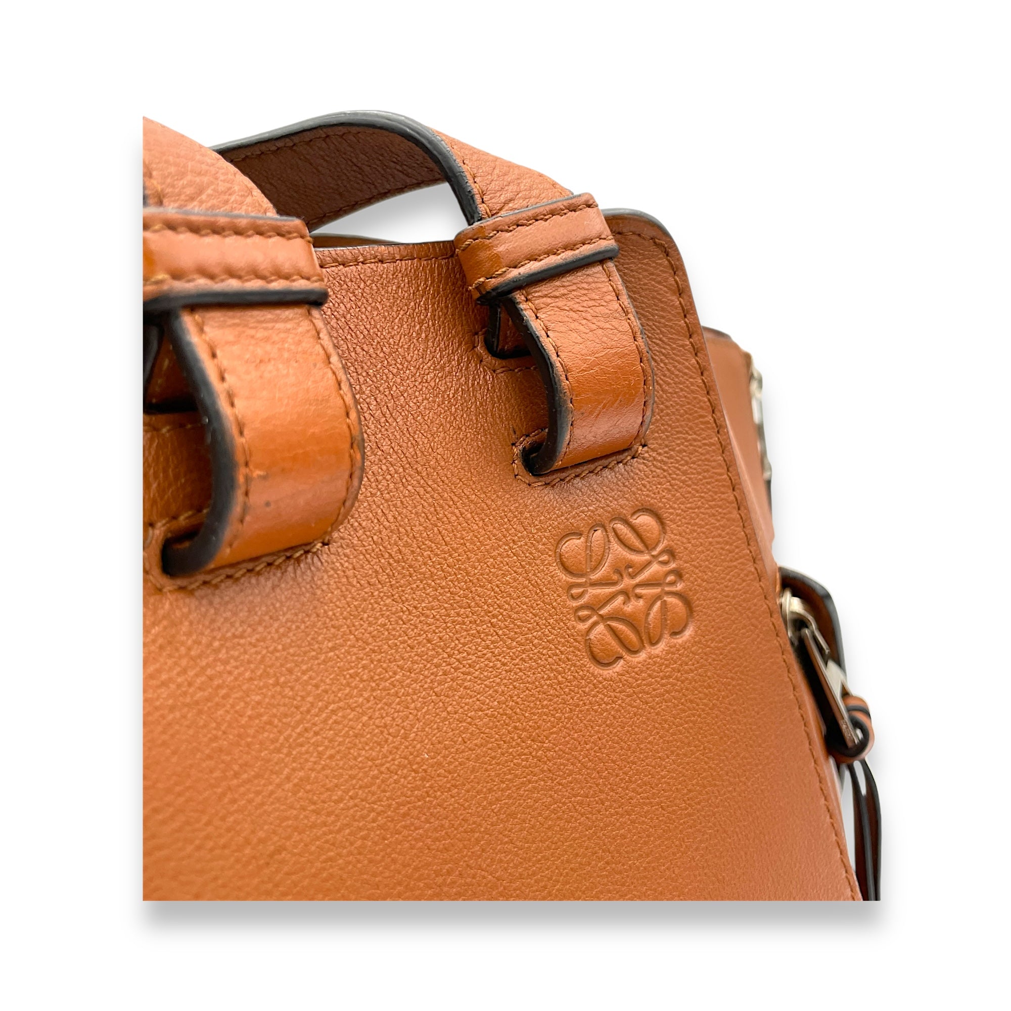 Hammock Small Brown Top Handle Bag in Calfskin, Silver hardware - Image 9