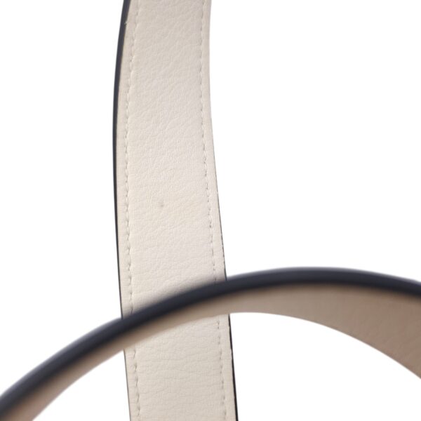 Basket Small White Top Handle Bag in Rattan, Silver hardware - Image 13