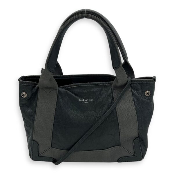 Cabas XS Grey Tote Bag in Calfskin, Silver hardware - Image 16
