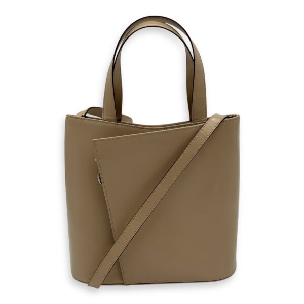 Gancini Silver Top Handle Bag in Calfskin, Silver hardware - Image 15