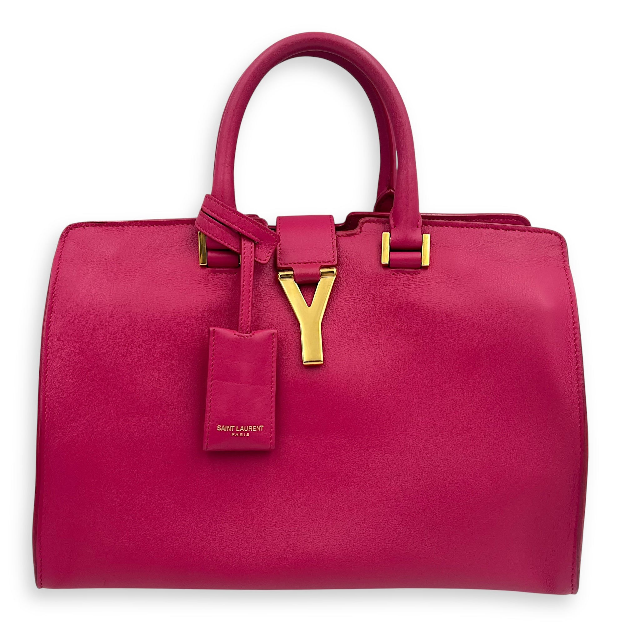 Chyc Top Handle Bag Pink in Calfskin, Gold hardware