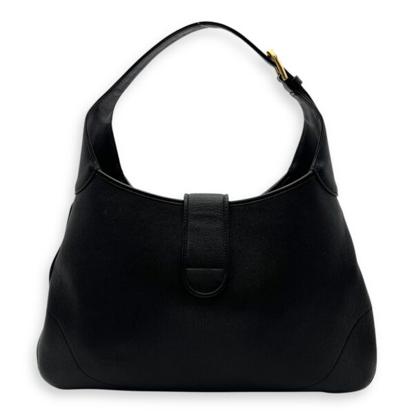 Aphrodite Shoulder Bag Medium Black in Calfskin, Gold hardware - Image 3