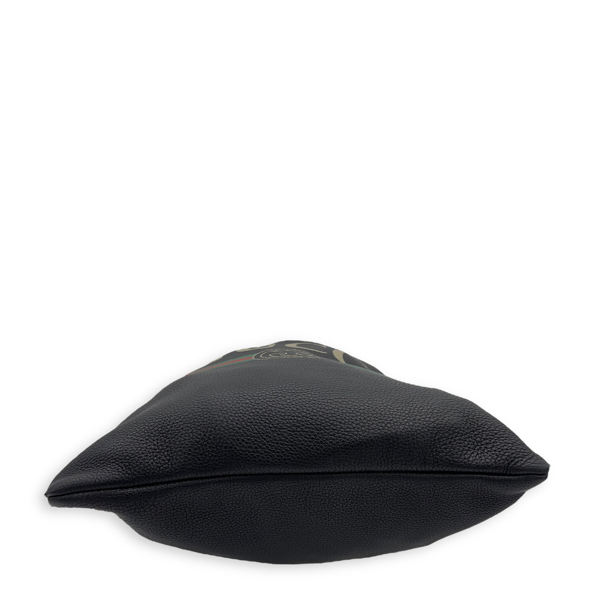 Logo Black Drawstring Backpack in Calfskin - Image 6