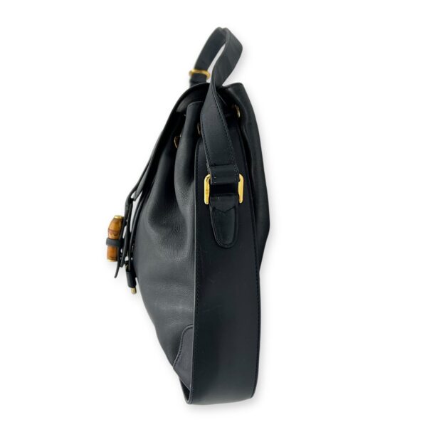 Bamboo Shoulder Bag Blue in Calfskin - Image 4