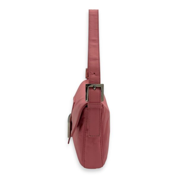 Baguette Shoulder Bag Pink in Calfskin, Silver hardware - Image 4