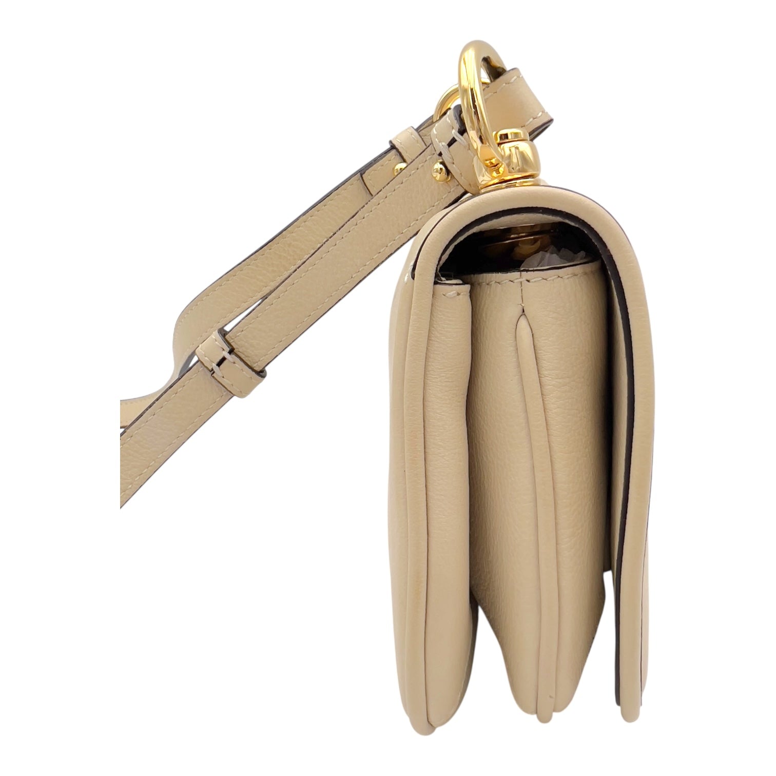 Blondie Mini White Shoulder Bag in Calfskin, Gold hardware - Image 6