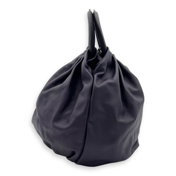 Bounce Top Handle Bag Purple in Calfskin, Silver hardware - Image 4