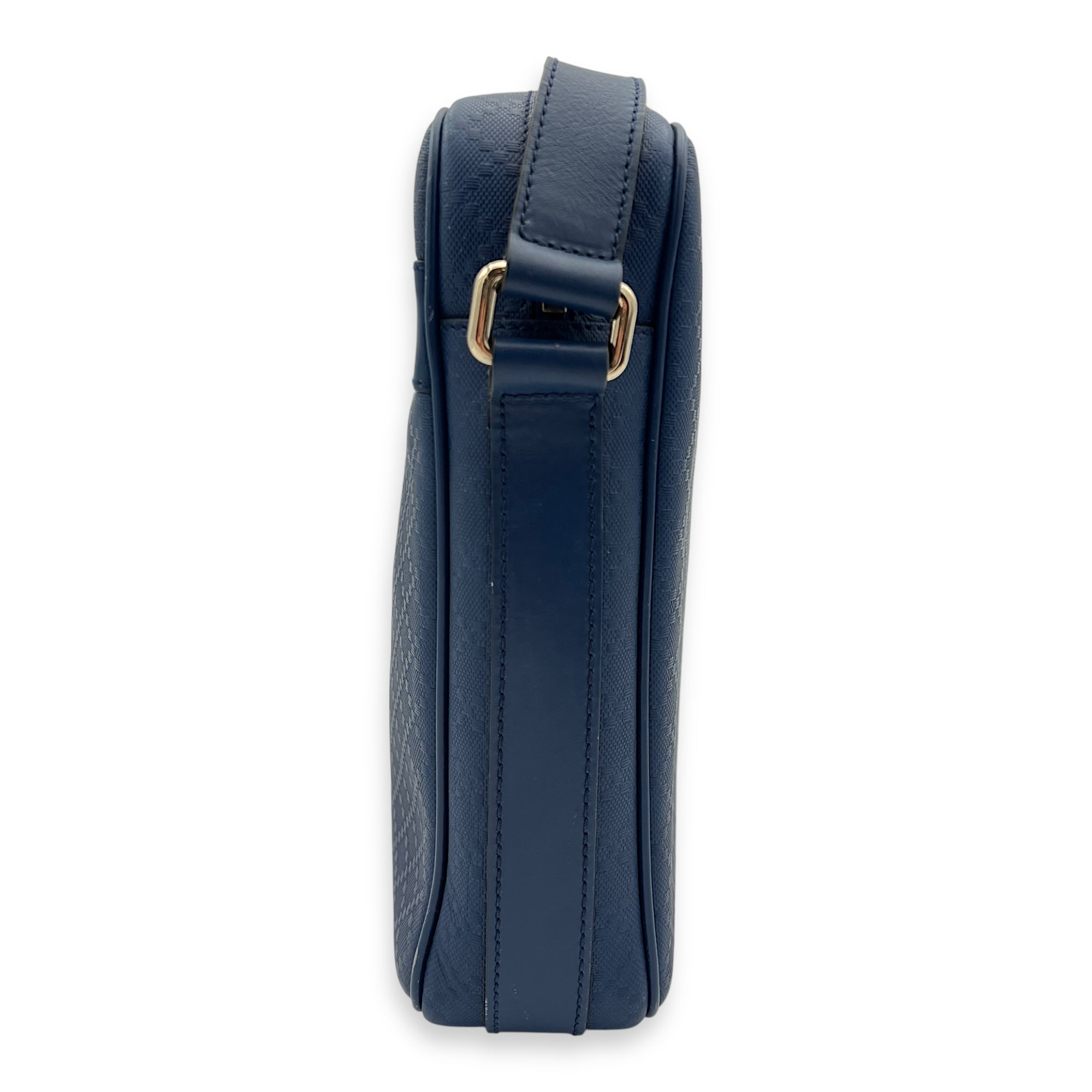diamante Messenger Blue in Calfskin, Silver hardware - Image 5