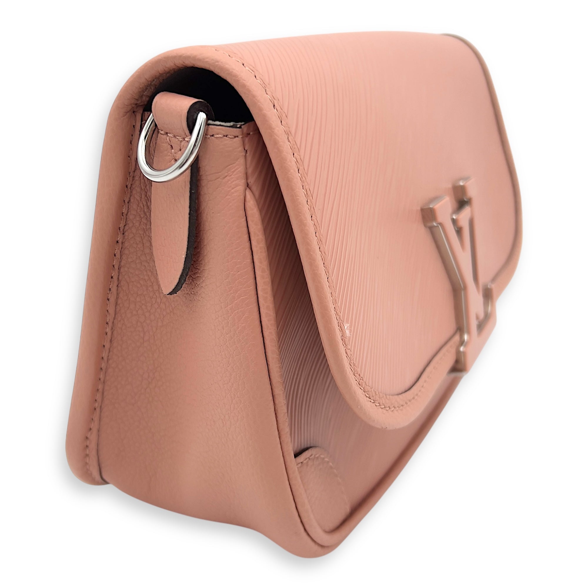 Buci Shoulder Bag Pink in Epi Leather, Silver hardware - Image 5