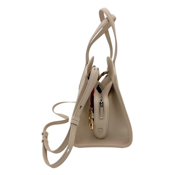 Sesia Top Handle Bag Ecru white in Calfskin, Silver hardware - Image 7