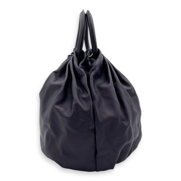 Bounce Top Handle Bag Purple in Calfskin, Silver hardware - Image 5