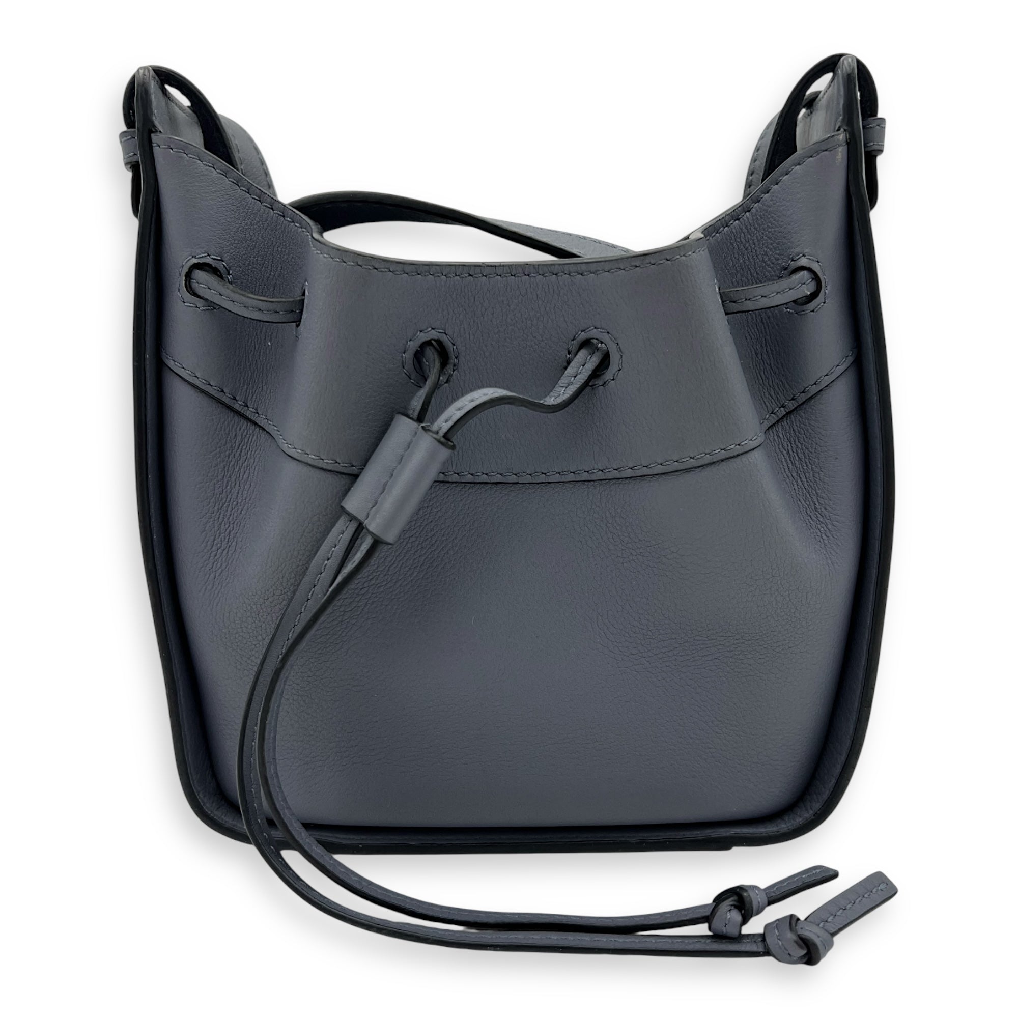 Hammock Mini Blue Shoulder Bag in Calfskin, Silver hardware - Image 4