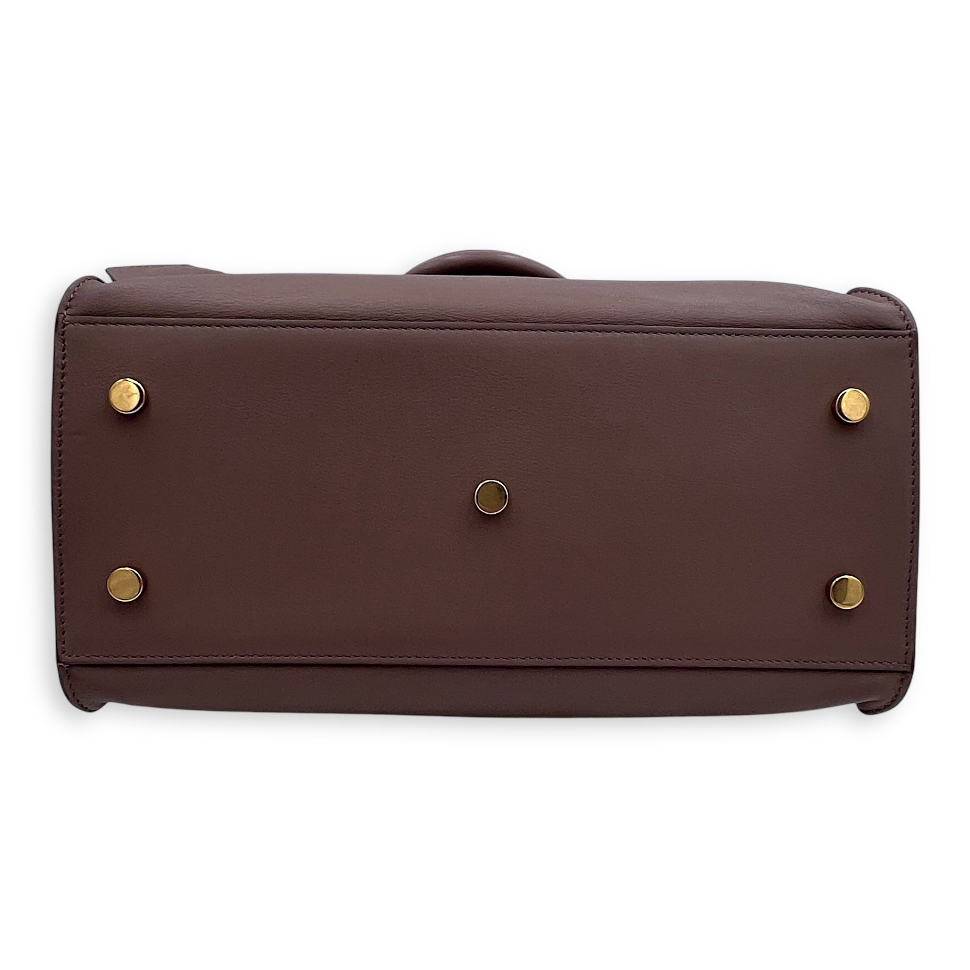 Cabas Top Handle Bag Beige in Calfskin, Gold hardware - Image 6