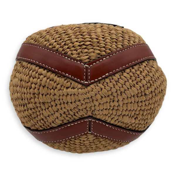 x Mifuko Crossbody Bag Brown in Raffia, Diamond hardware - Image 8