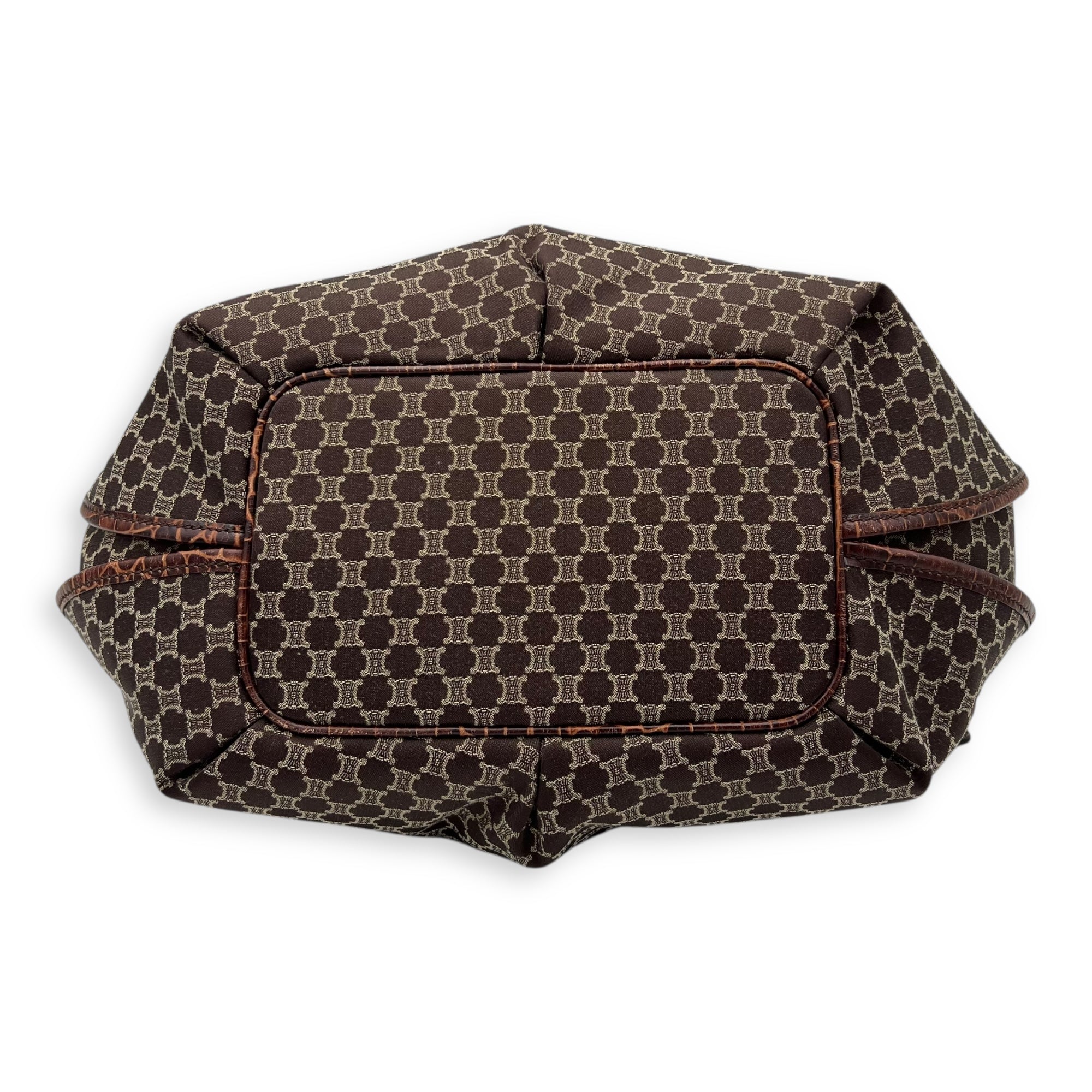 Bittersweet Brown Tote Bag in Canvas, Gold hardware - Image 6