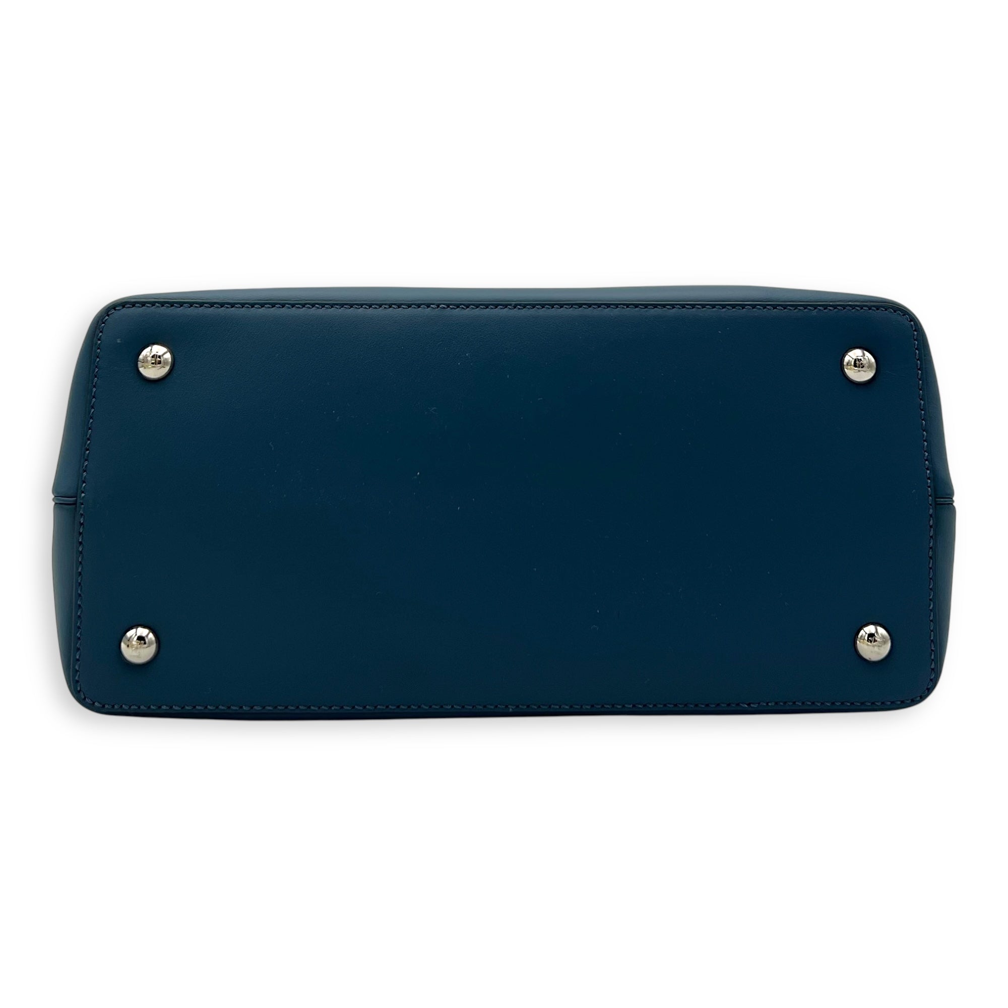 2Jours Top Handle Bag Blue in Calfskin, Silver hardware - Image 6
