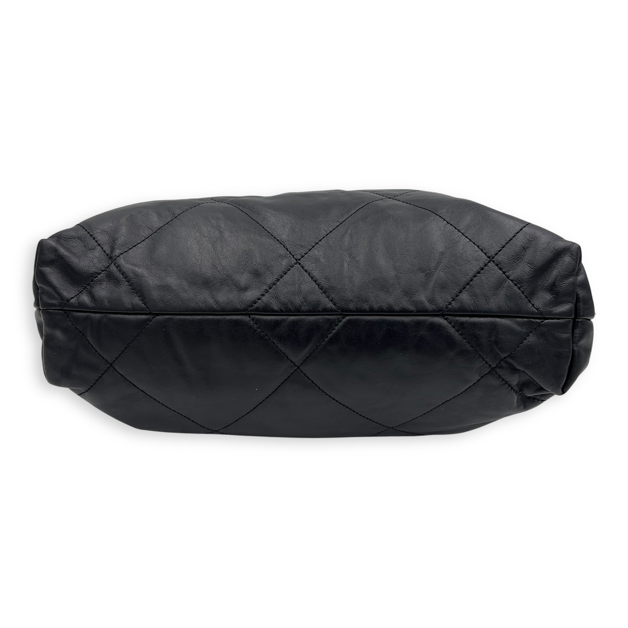 22 Tote Shoulder Bag Small Black in Calfskin, Gold hardware - Image 8