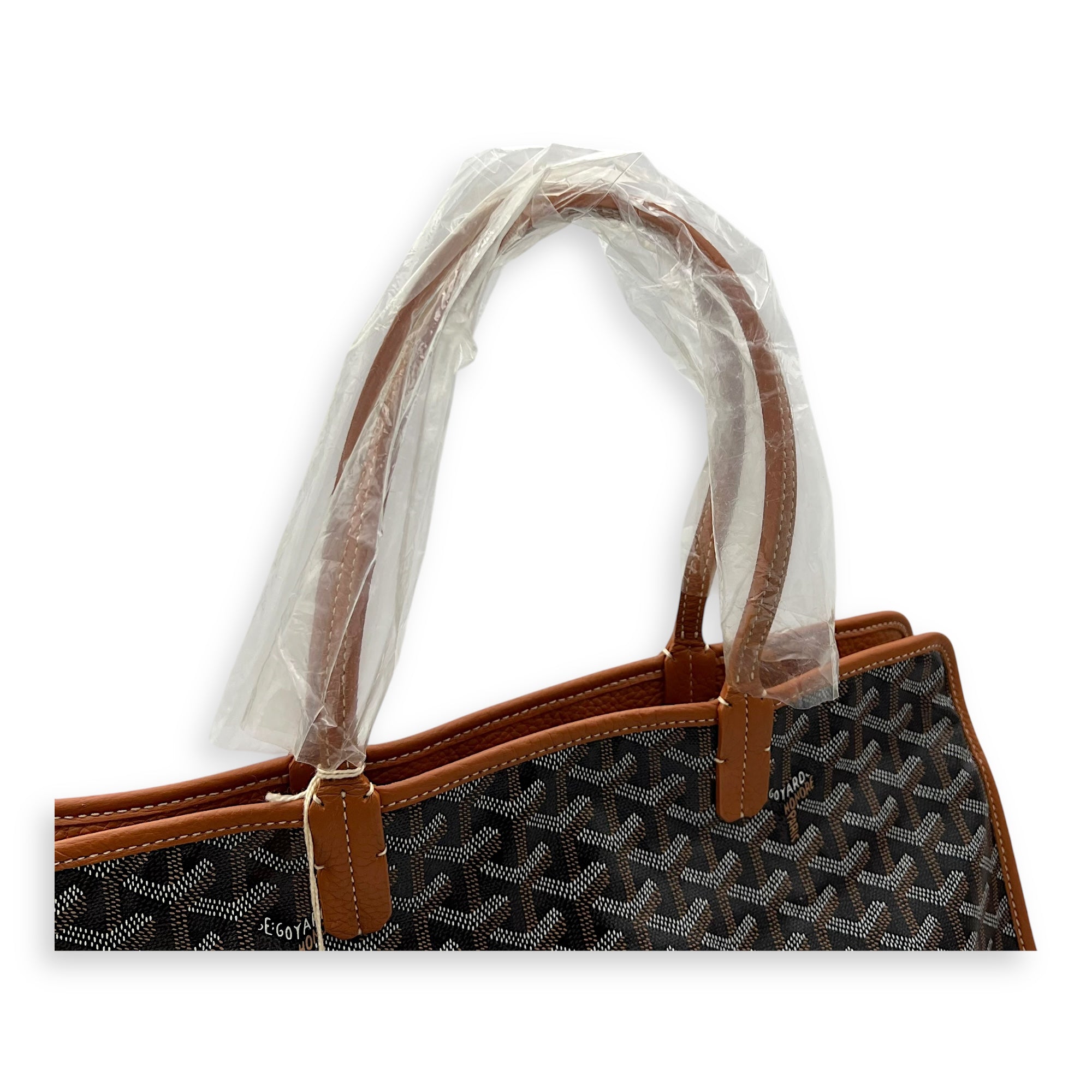 Hardy PM Brown Tote Bag in Coated Canvas, Silver hardware - Image 7