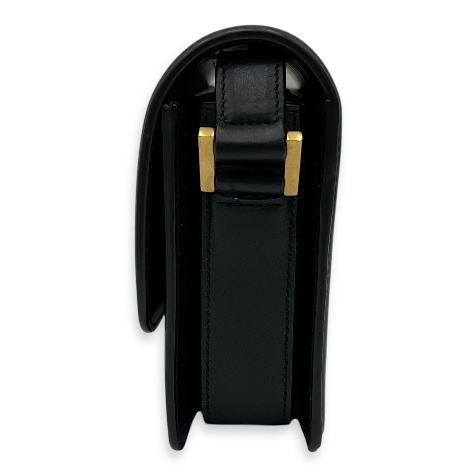 Solferino Shoulder Bag Black in Calfskin, Gold hardware - Image 4