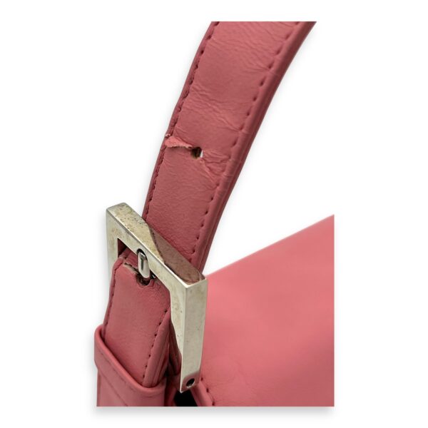 Baguette Shoulder Bag Pink in Calfskin, Silver hardware - Image 8