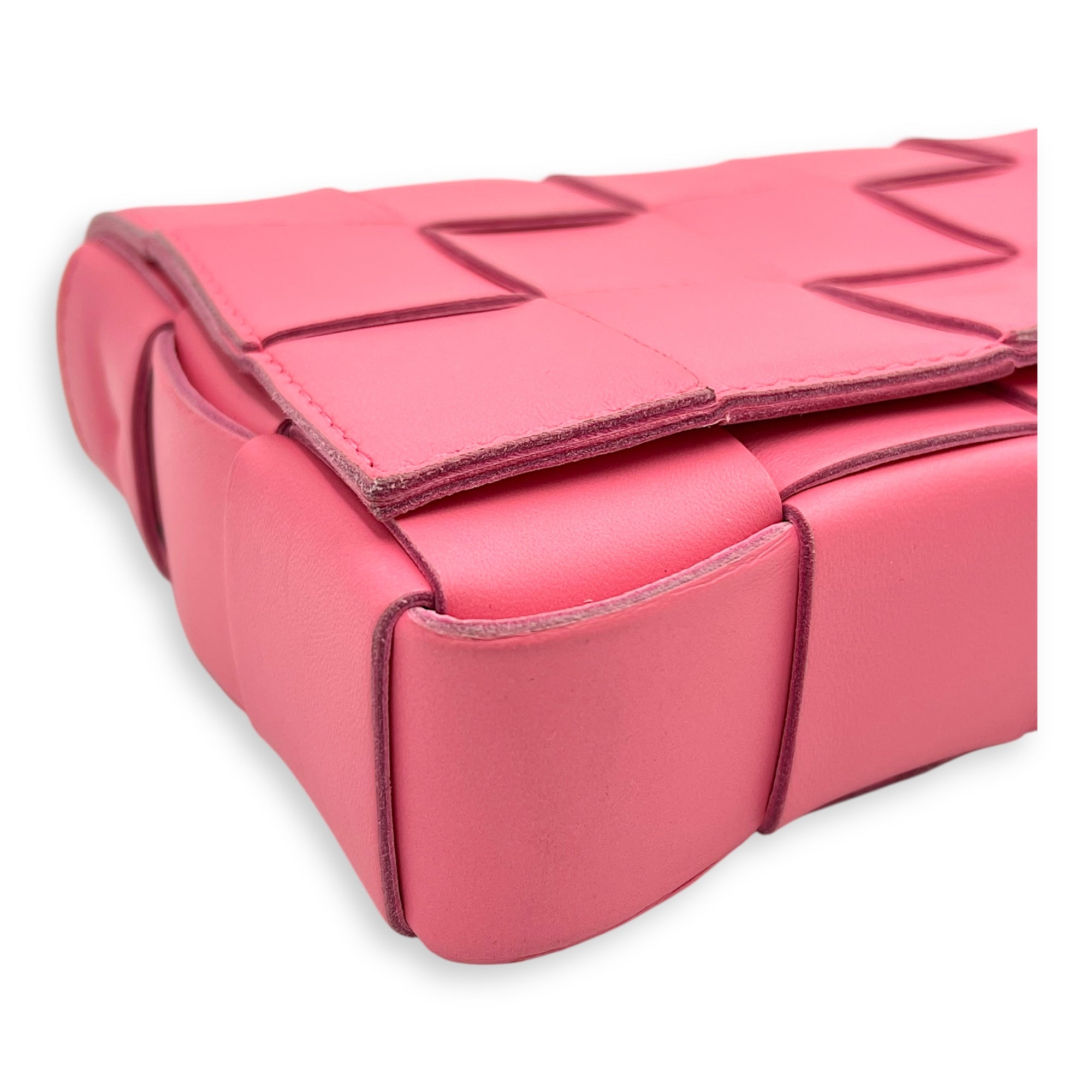 Cassette Pink Crossbody Bag in Lambskin - Image 10