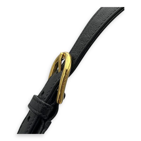 Aphrodite Shoulder Bag Medium Black in Calfskin, Gold hardware - Image 9