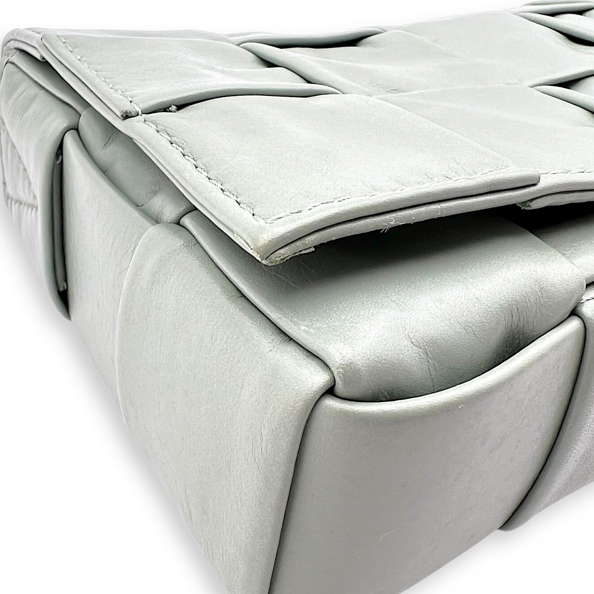 Cassette Crossbody Bag Green in Calfskin - Image 9