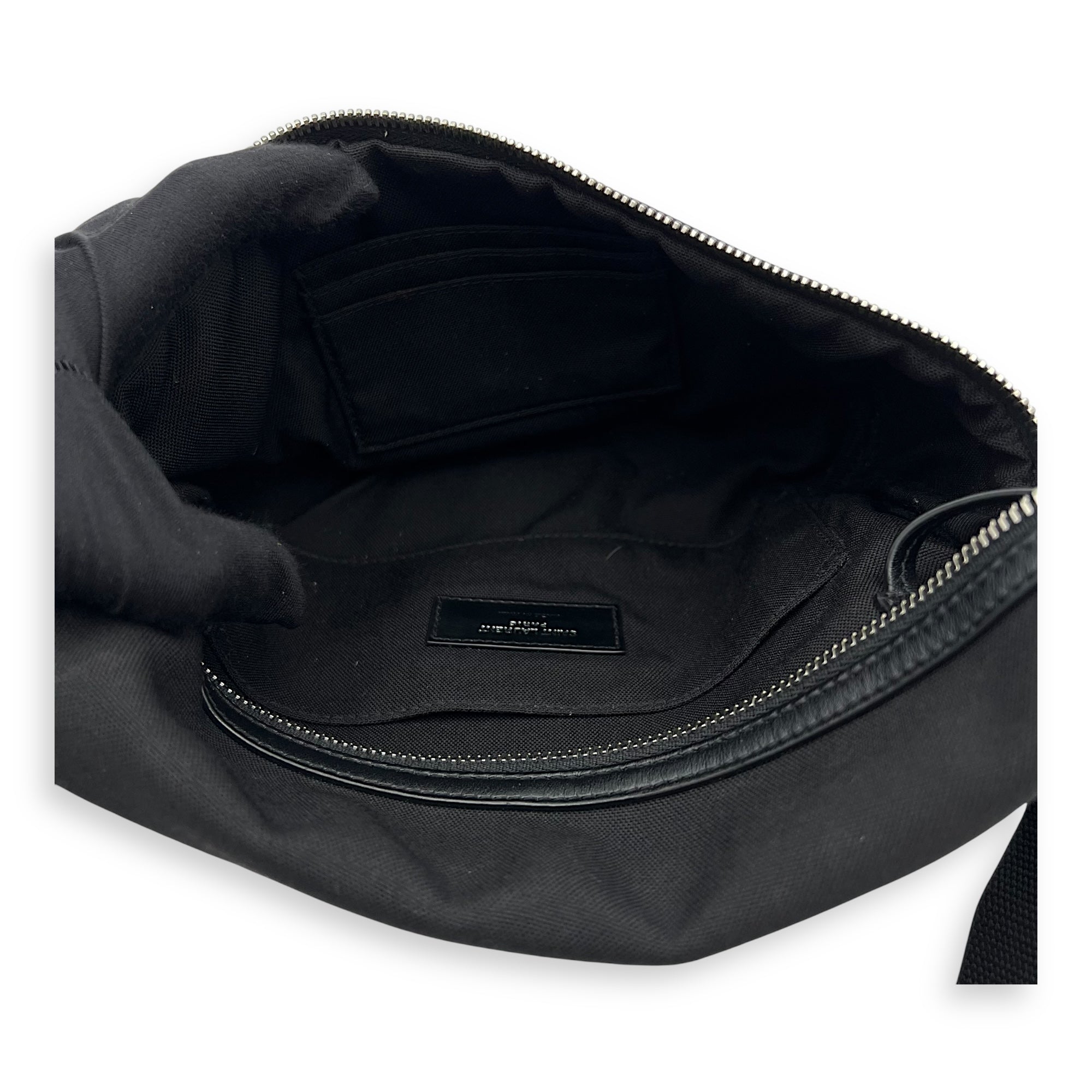 City Belt Bag Black in Canvas, Silver hardware - Image 7