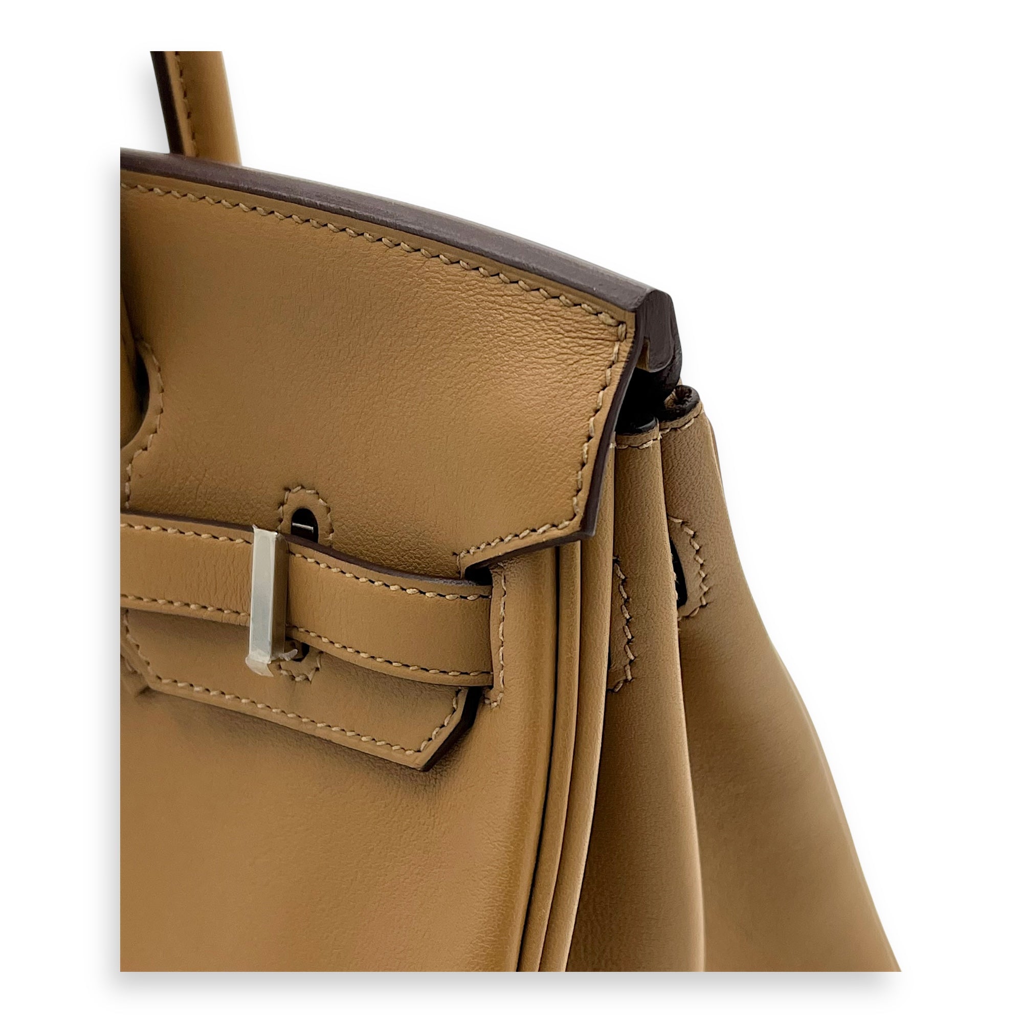 Birkin In 'N Out 25 Biscuit Top Handle Bag in Swift, Gold hardware - Image 11