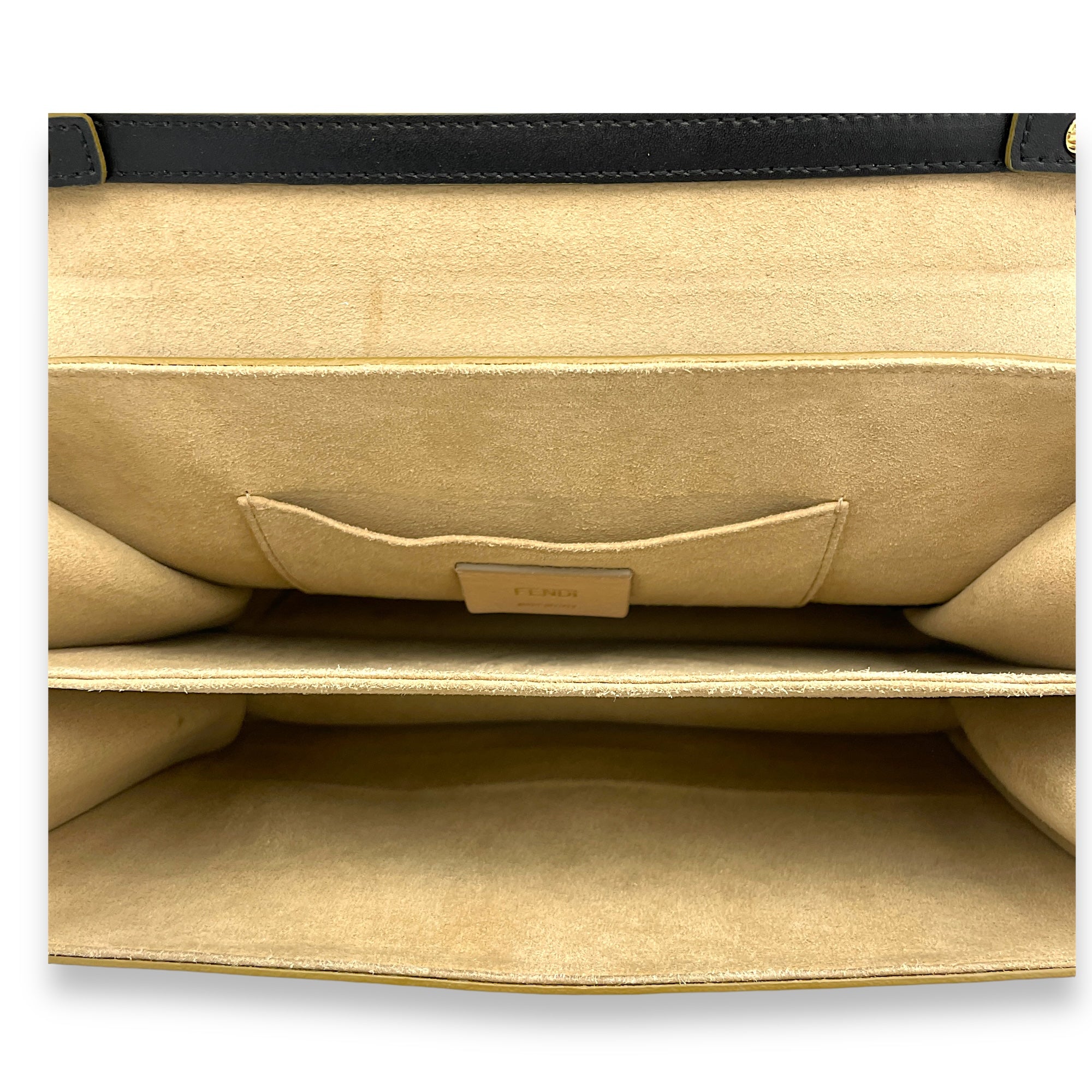 Kan I Shoulder Bag Black in Calfskin, Gold hardware - Image 12