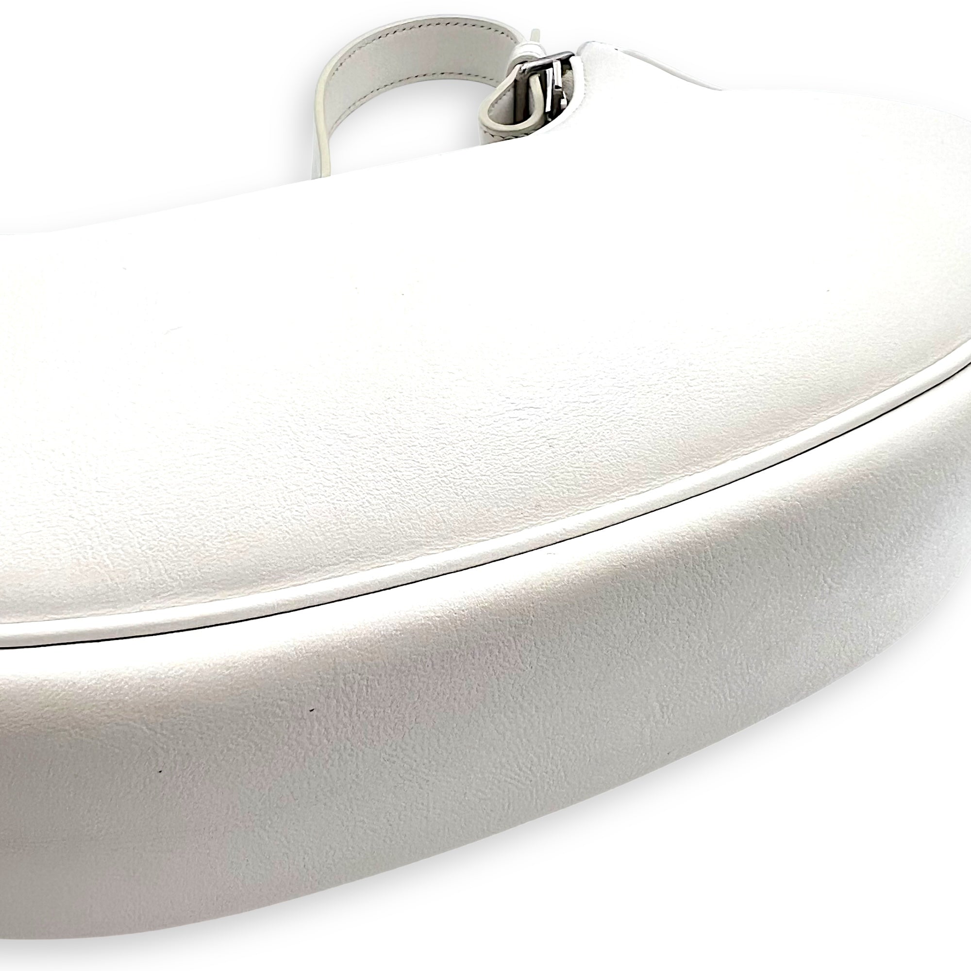 Ava Shoulder Bag White in Calfskin, Silver hardware - Image 12