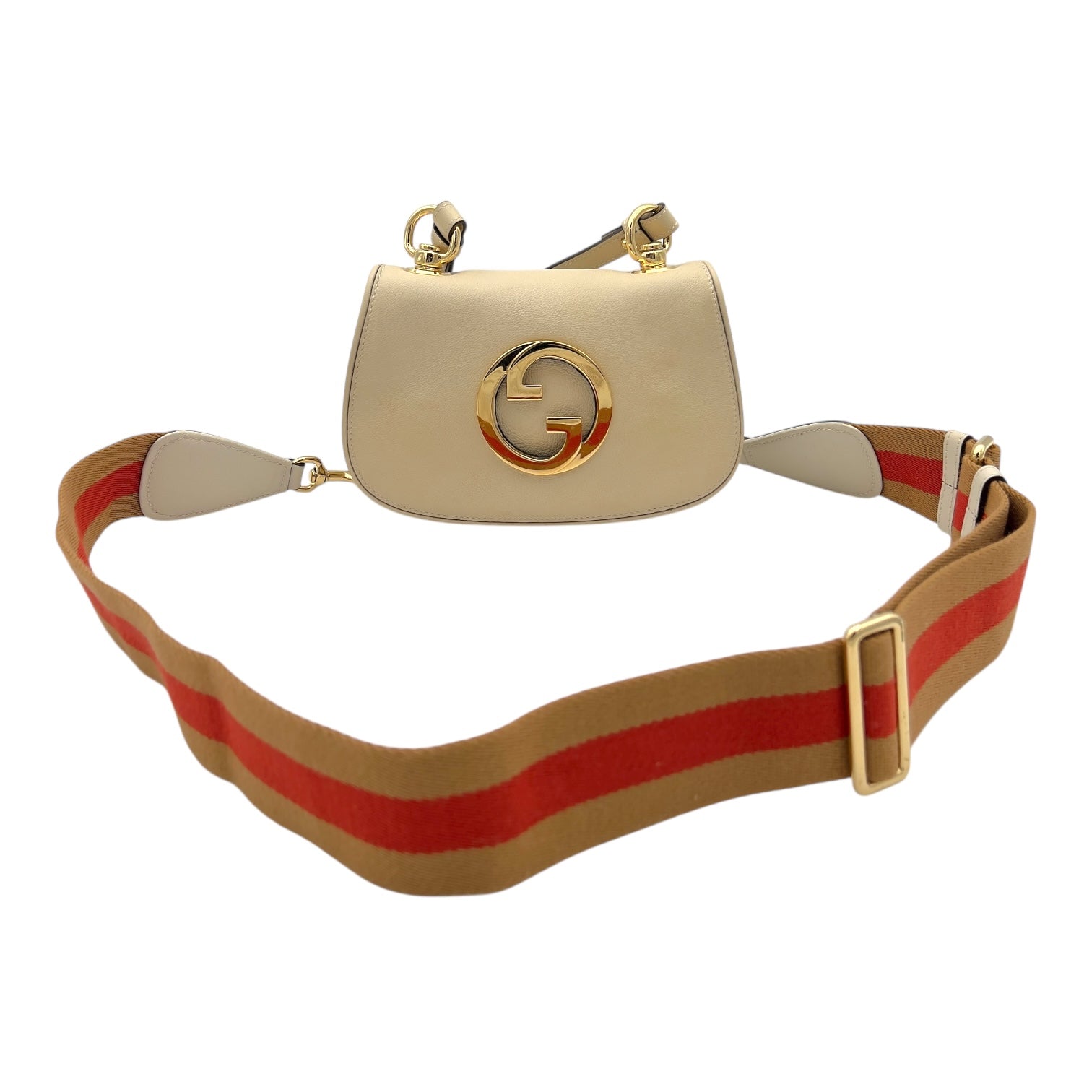 Blondie Mini White Shoulder Bag in Calfskin, Gold hardware - Image 11