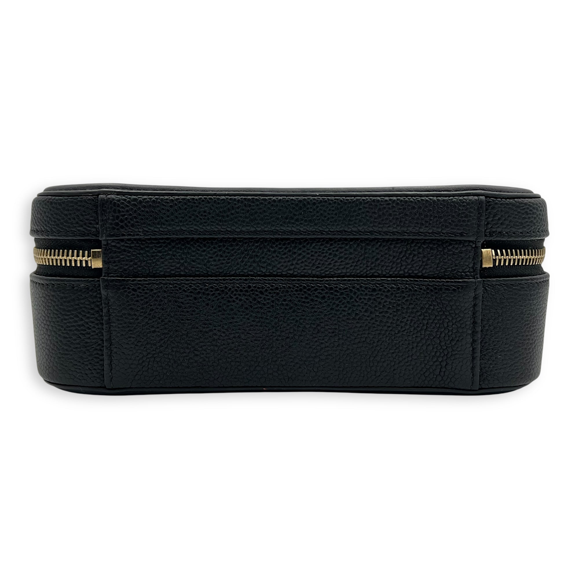 Filigree Medium Black Top Handle Bag in Caviar Leather, Gold hardware - Image 6