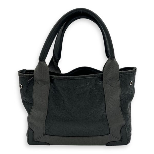 Cabas XS Grey Tote Bag in Calfskin, Silver hardware - Image 4