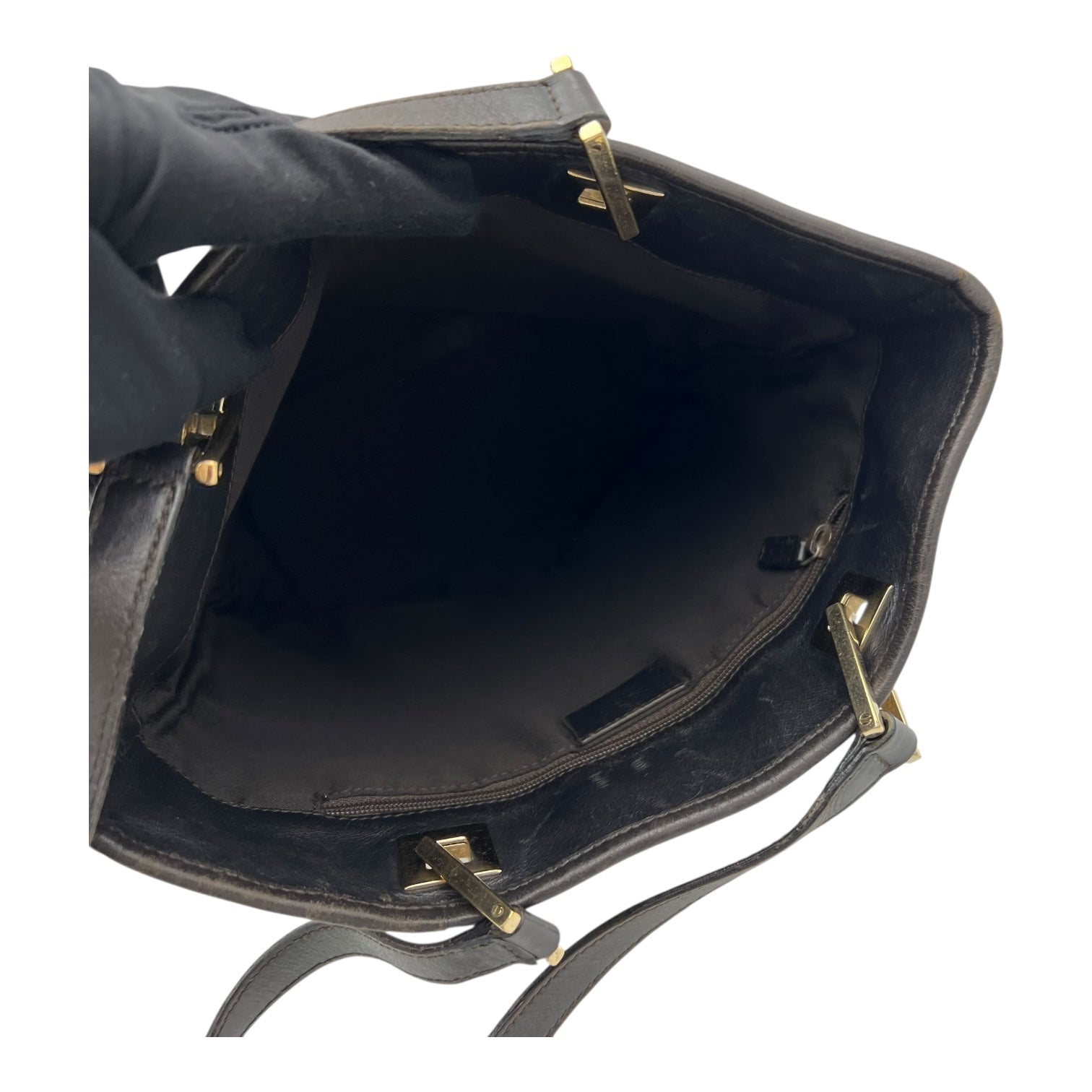 GG Brown Tote Bag in Canvas, Gold hardware - Image 14