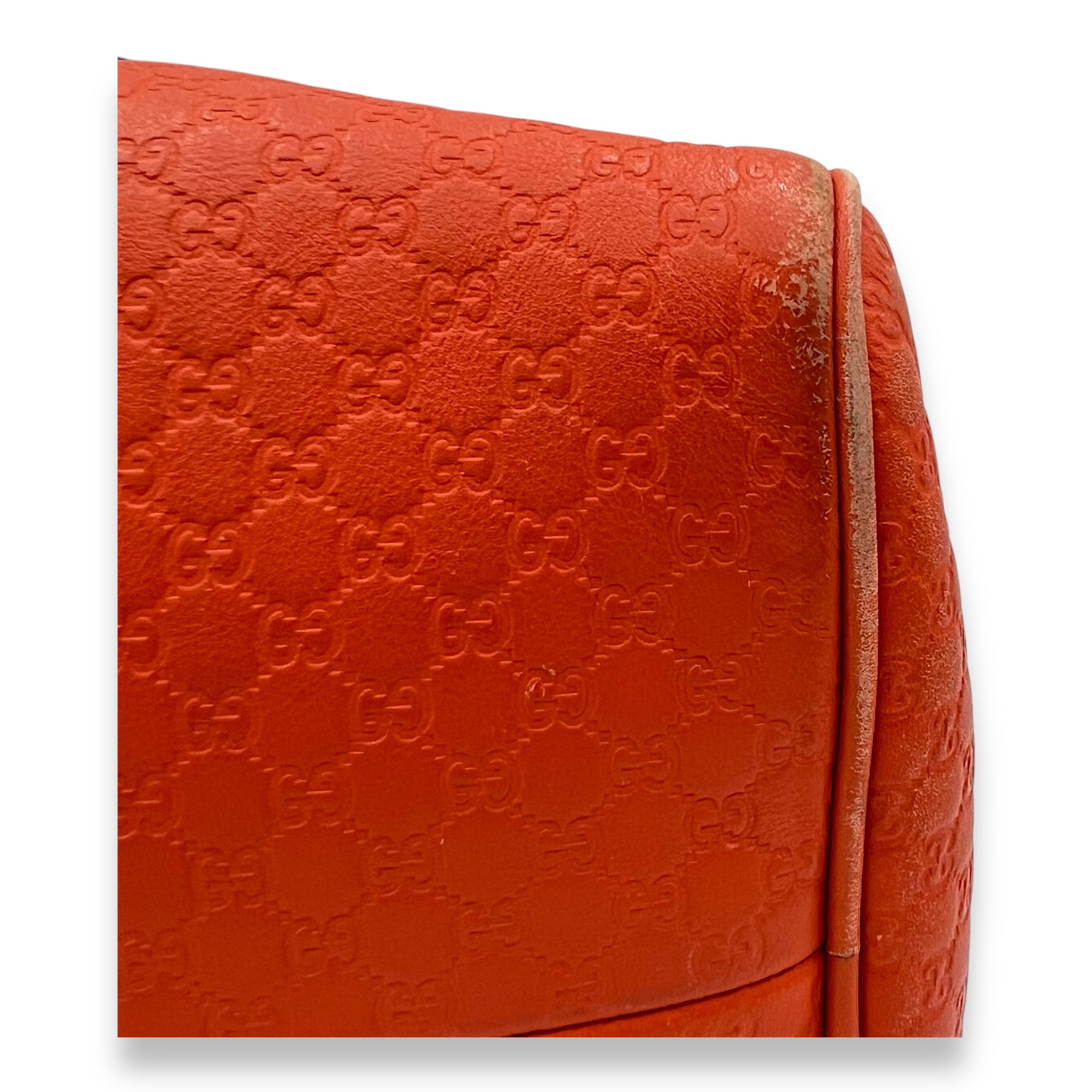 Boston Top Handle Bag Orange in Guccissima Leather, Gold hardware - Image 9