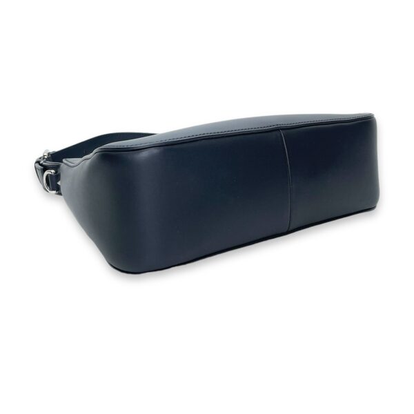 VLTN Hobo Small Black Shoulder Bag in Calfskin, Silver hardware - Image 6