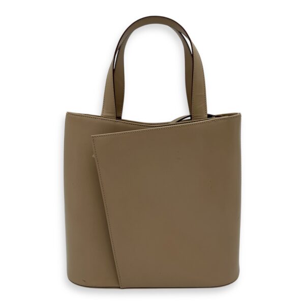 Gancini Silver Top Handle Bag in Calfskin, Silver hardware